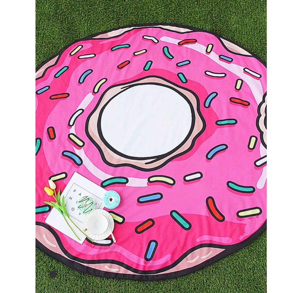 Adorable donut beach/pool blanket